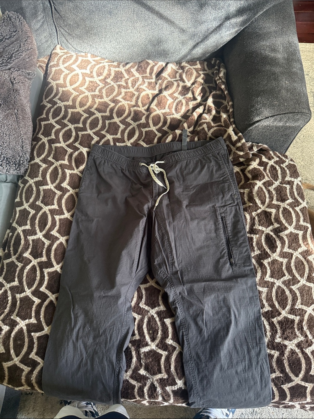 Men's Black Drawstring Utility Pants